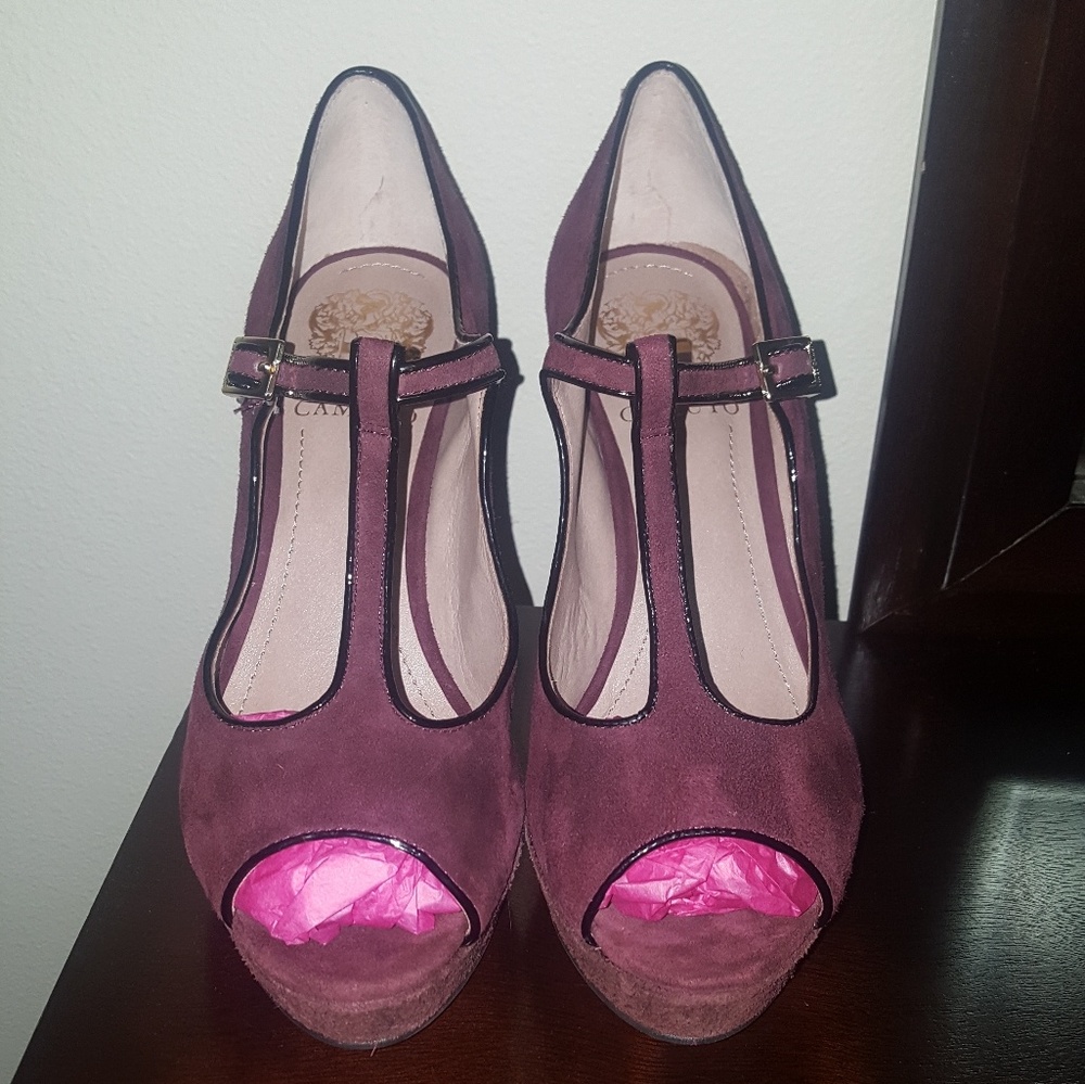 Vince Camuto Suede Wedge Sandals
